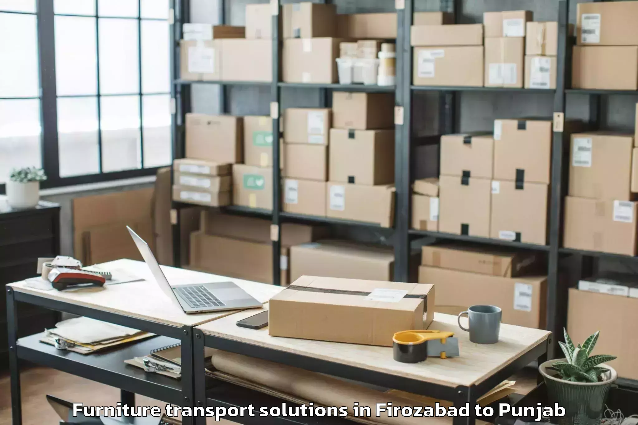 Expert Firozabad to Ludhiana East Furniture Transport Solutions